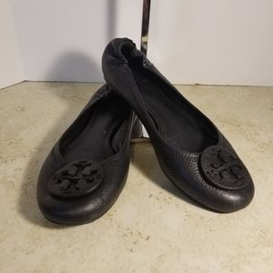 Tory Burch "Reva" Tumbled leather flat